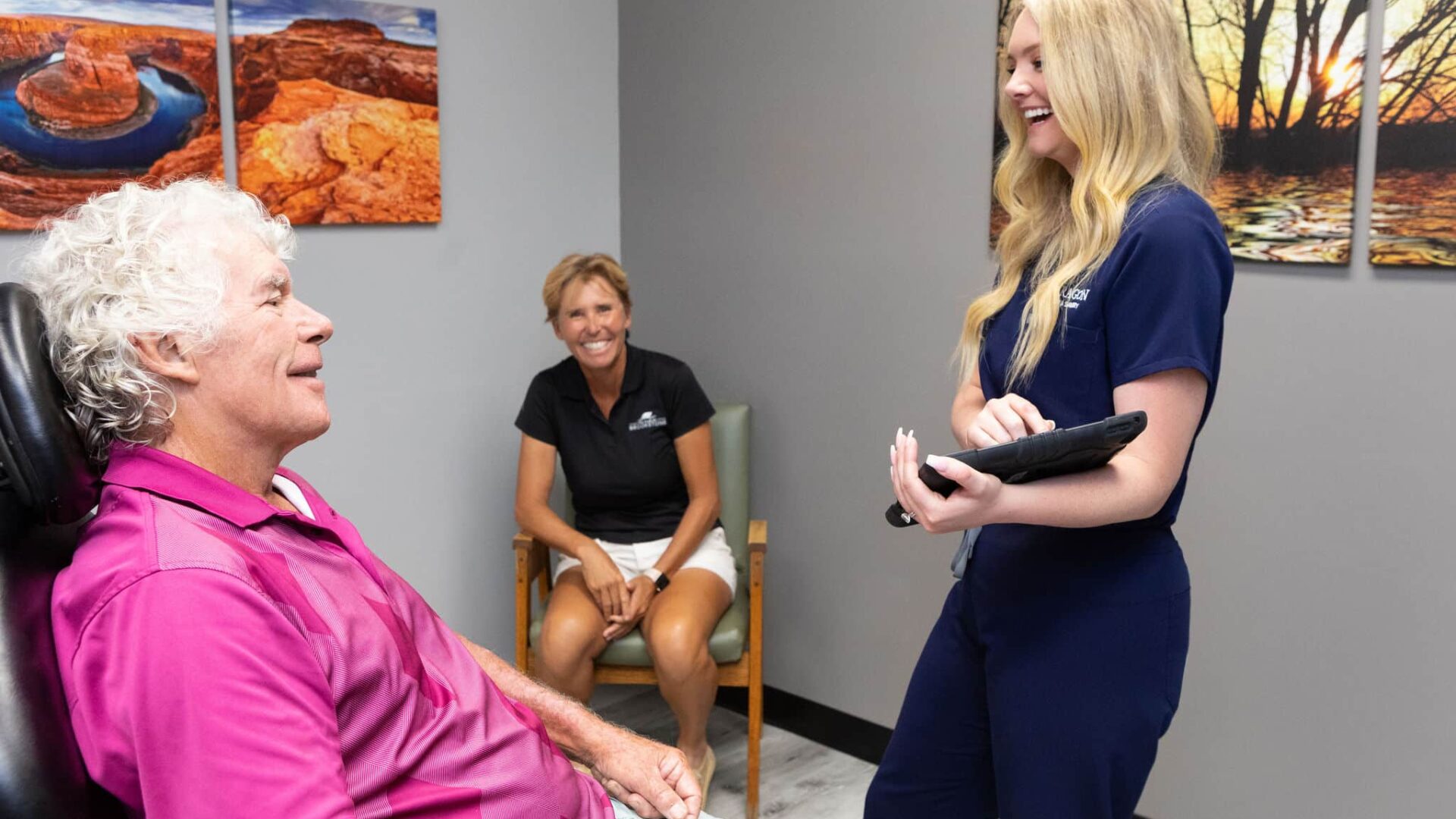Patient consultation with a doctor in a dermatology clinic